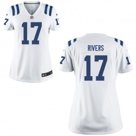 Women's Indianapolis Colts Nike White Game Jersey- RIVERS#17