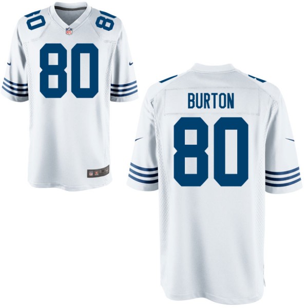 Youth Indianapolis Colts Nike White Alternate Game Jersey BURTON#80
