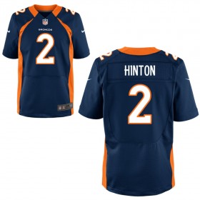 Men's Denver Broncos Nike Navy Blue Elite Jersey HINTON#2
