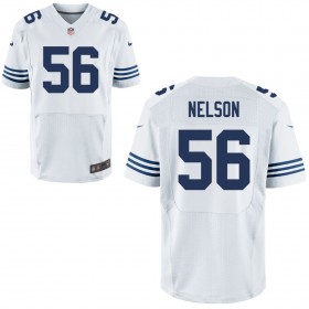 Mens Indianapolis Colts Nike White Alternate Elite Jersey NELSON#56