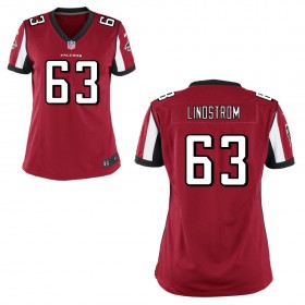 Women's Atlanta Falcons Nike Red Game Jersey LINDSTROM#63