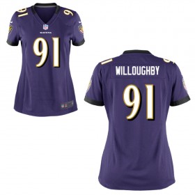Women's Baltimore Ravens Nike Purple Game Jersey WILLOUGHBY#91