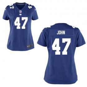Women's New York Giants Nike Royal Blue Game Jersey JOHN#47