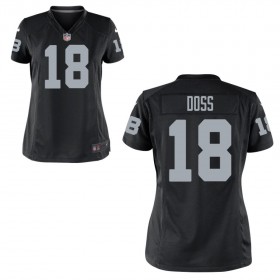 Women's Las Vegas Raiders Nike Black Game Jersey DOSS#18
