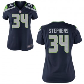 Women's Seattle Seahawks Nike College Navy Game Jersey STEPHENS#34