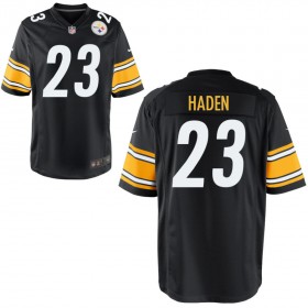 Youth Pittsburgh Steelers Nike Black Game Jersey HADEN#23