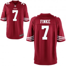 Youth San Francisco 49ers Nike Scarlet Game Jersey FINKE#7