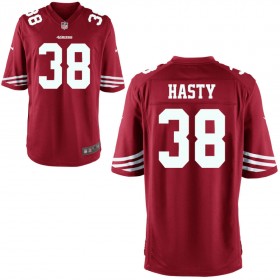 Youth San Francisco 49ers Nike Scarlet Game Jersey HASTY#38