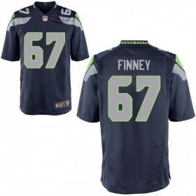 Youth Seattle Seahawks Nike College Navy Game Jersey FINNEY#67