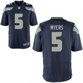 Youth Seattle Seahawks Nike College Navy Game Jersey MYERS#5