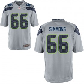 Seattle Seahawks Nike Alternate Game Jersey - Gray SIMMONS#66