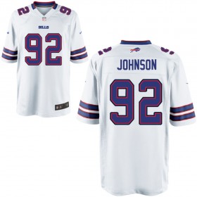 Nike Men's Buffalo Bills Game White Jersey JOHNSON#92