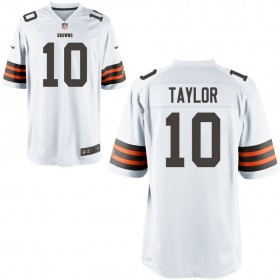 Nike Men's Cleveland Browns Game White Jersey TAYLOR#10