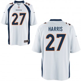 Nike Men's Denver Broncos Game White Jersey HARRIS#27