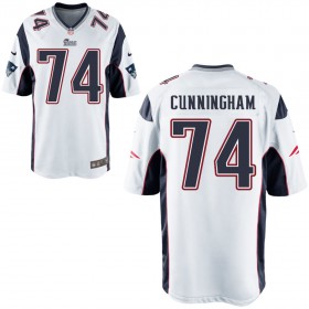 Nike Men's New England Patriots Game White Jersey CUNNINGHAM#74
