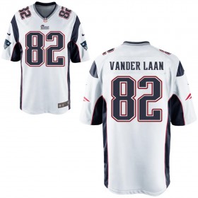 Nike Men's New England Patriots Game White Jersey VANDER LAAN#82