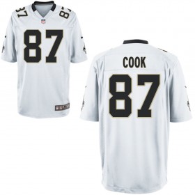 Nike Men's New Orleans Saints Game White Jersey COOK#87