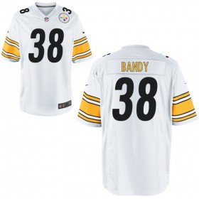 Nike Men's Pittsburgh Steelers Game White Jersey BANDY#38