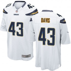 Nike Men's Los Angeles Chargers Game White Jersey DAVIS#43