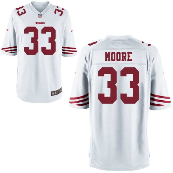 Nike Men's San Francisco 49ers Game White Jersey MOORE#33