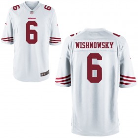 Nike Men's San Francisco 49ers Game White Jersey WISHNOWSKY#6