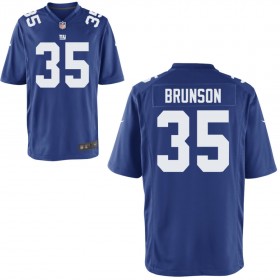 Men's New York Giants Nike Royal Game Jersey BRUNSON#35