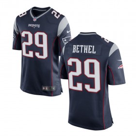 Men's New England Patriots Nike Navy Game Jersey BETHEL#29